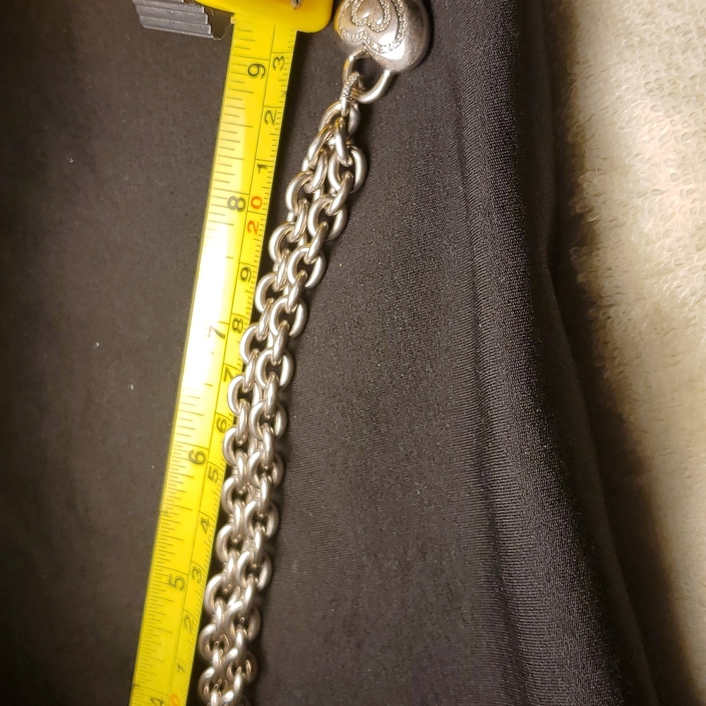 Sterling Silver necklace with diamonds heart charm - Picture 12 of 16